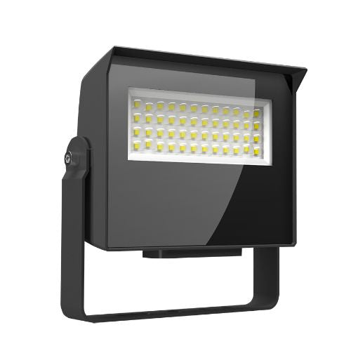 RAB X22-20 LED Flood Light | Includes Knuckle AND Yoke Mount | Wattage Selectable 20W/17W/13W/10W | CCT Selectable 3K/4K/5K